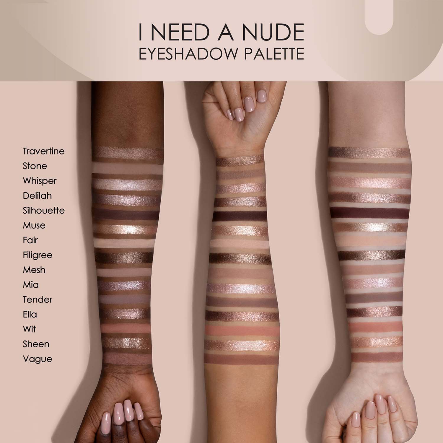 I Need A Nude Palette - Paleta cieni do powiek i NATASHA DENONA