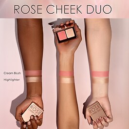 Mini Rose Cheek Duo - süsleme - Krem allık ve aydınlatıcı