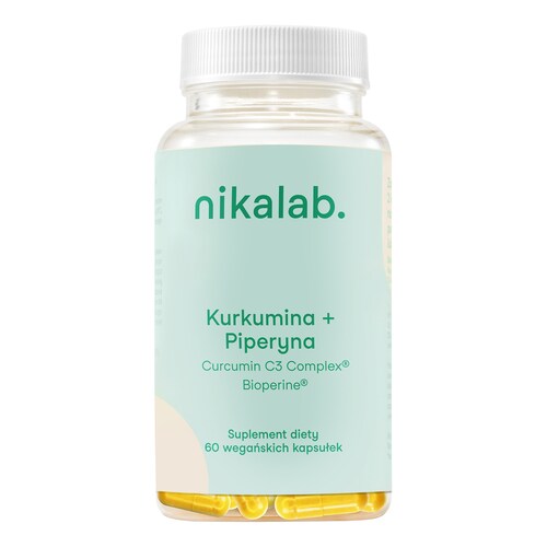 Nikalab - Kurkumina + Piperyna - Curcumin C3 Complex + Bioperine - Dla Kobiet