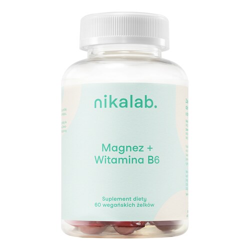 Nikalab - Magnez + Witamina B6 (Żelki) - Vitamin B6 + Magnez Jelly - Dla Kobiet