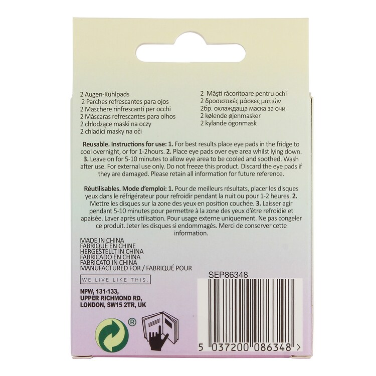 Cooling Eye Pads - Disques yeux rafraichissants et réutilisables