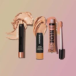 Mini Nude Gold Glam - Zestaw do twarzy