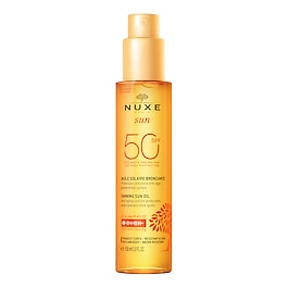 Nuxe Sun Huile Solaire Bronzante - Protection Protection SPF50 visage et corps