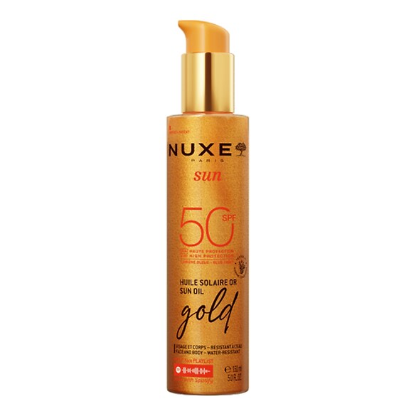 Nuxe Sun - Aceite Bronceador Gold Rostro y Cuerpo SPF 50, Nuxe