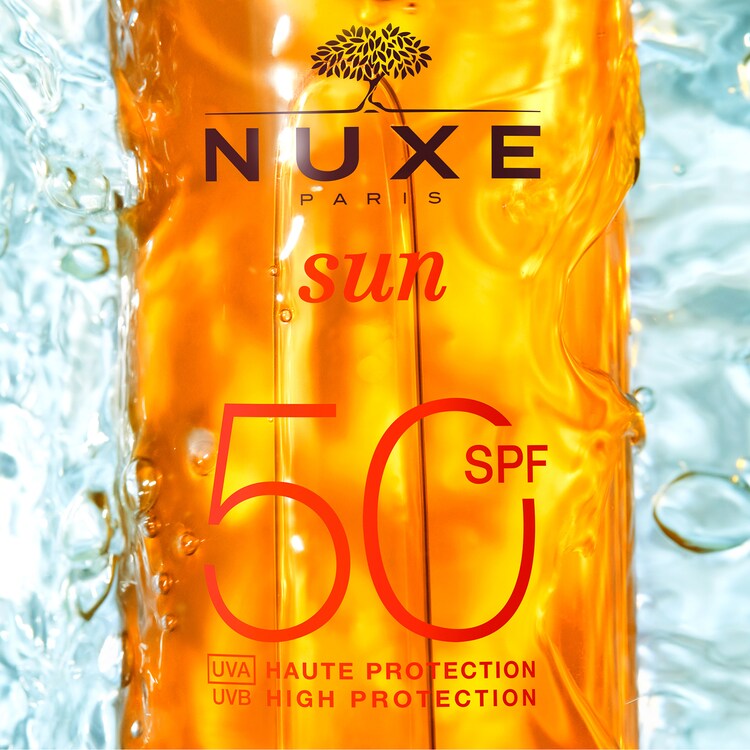 Nuxe Sun Huile Solaire Bronzante - Protection Protection SPF50 visage et corps