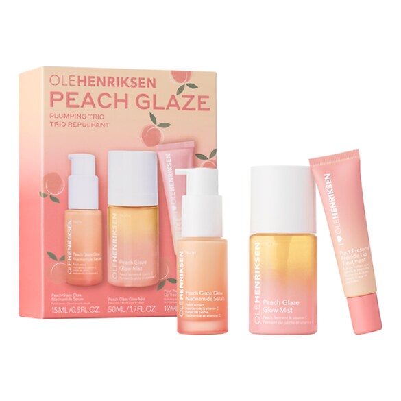 Peach Glaze Plumping Trio - Cofanetto Di Trattamenti Niacinamide + Vitamina C, OLEHENRIKSEN