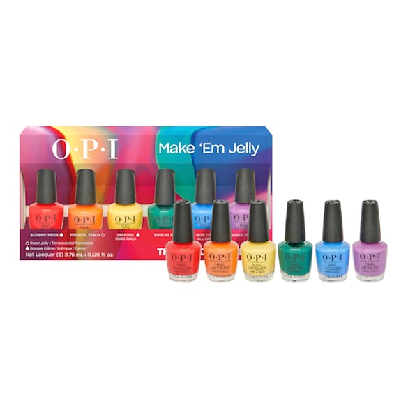 Make 'Em Jelly – Coffret de 6 minis vernis à ongles tenue jusqu'à 7 jours, OPI