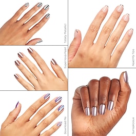 Metallic Mega Mix - Automne 2024 Faux ongles tenue jusqu'à 14 jours