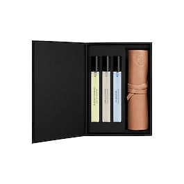 Le Coffret Les Bois &ndash; Coffret vaporisateurs de voyage et pochette en cuir
