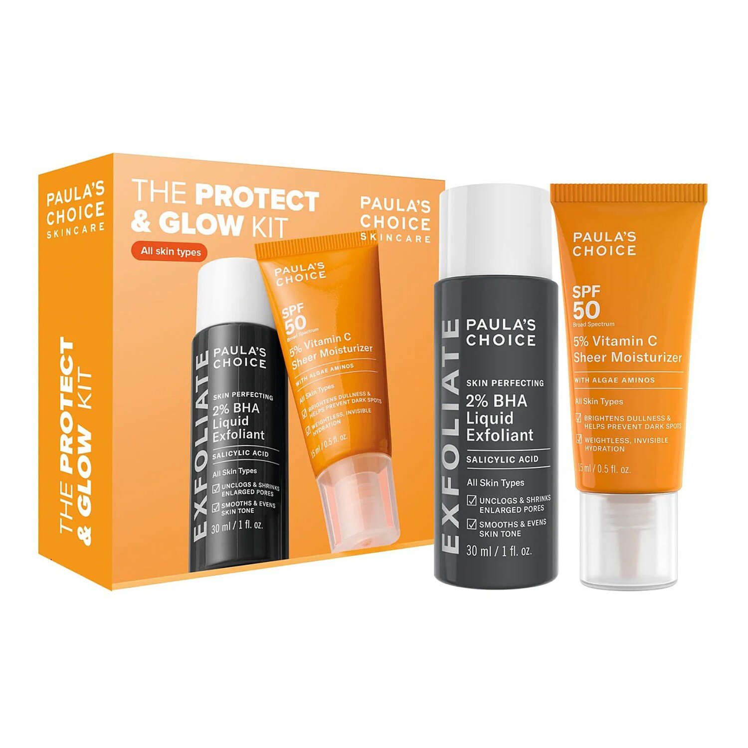 PAULA'S CHOICE - The Protect & Glow Kit - Duo pro rozjasnění a ochranu pleti