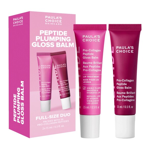Paula's Choice - Pro-collagen Peptide Gloss Balm - Duo Di Trattamenti Labbra Idratanti - duo Soins Lèvres Brillant Peptides - Donna