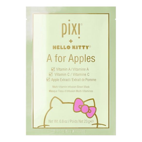 Pixi + Hello Kitty A is for Apple Sheet Mask - Maschera viso in tessuto, PIXI