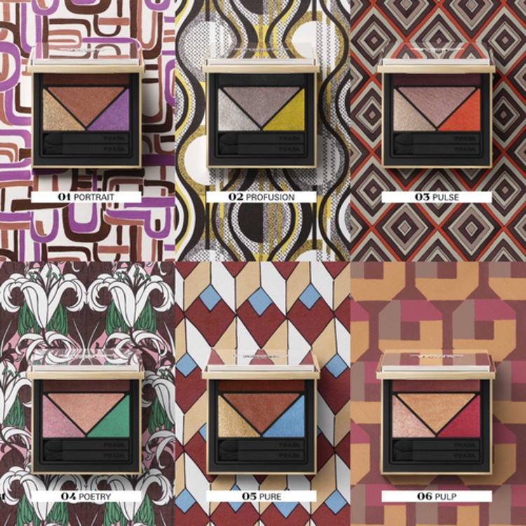 Prada Dimensions - Palette de Fards à Paupières Couleur Intense Longue Tenue