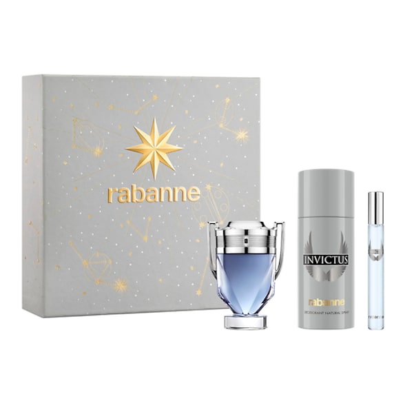 Rabanne – Vánoční sada: Invictus toaletní voda + deodorant + miniatura, RABANNE FRAGRANCES