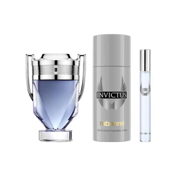 INVICTUS - Coffret Eau de Toilette, déodorant spray et vaporisateur de voyage