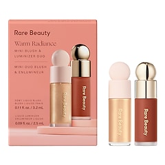Warm Radiance Mini Blush & Luminizer Duo - Mini duo blush & illuminateur, RARE BEAUTY