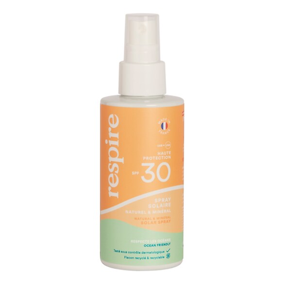 Spray solaire minéral SPF 30, RESPIRE