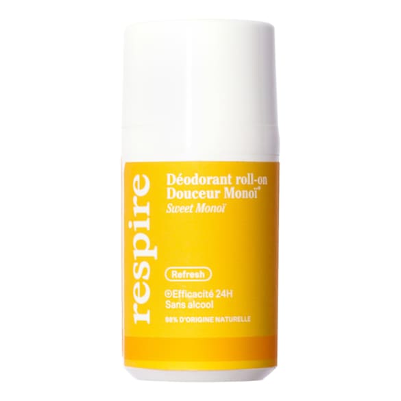 Deo-Roll-on - Deodorant Sanftes Monoi 24-Stunden-Wirkung, RESPIRE