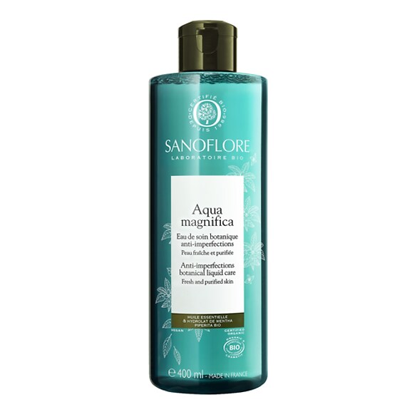 Aqua Magnifica - Lotion purifiante visage certifiée Bio à la menthe poivrée, SANOFLORE