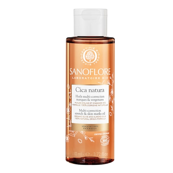 Cica natura - Huile corps anti vergetures à l'Amande douce certifiée Bio, SANOFLORE