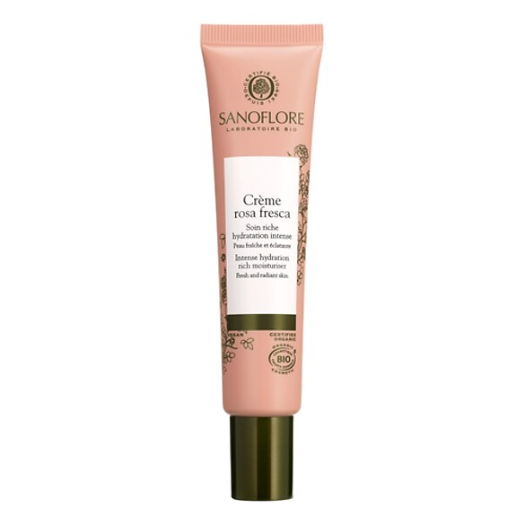 Rosa fresca - Crème hydratante certifiée bio pour les peaux normales à sèches, SANOFLORE