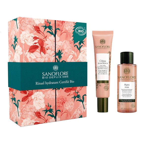 Rosa fresca - Coffret Noël Soin Visage Hydratant, SANOFLORE