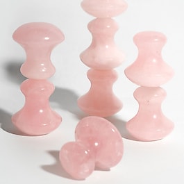 Mushroom Quartz - Accessoire de massage du visage lissant en quartz rose