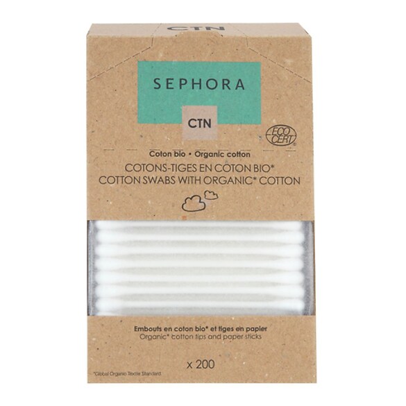 Cotton swabs with organic cotton, Sephora Collection