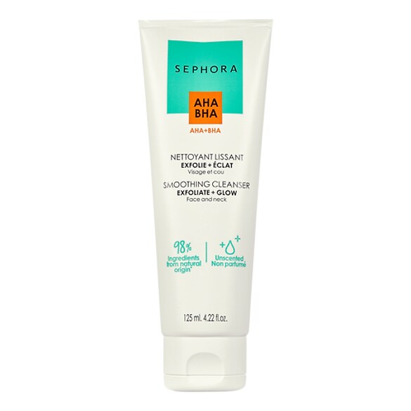 Smoothing cleanser exfoliates + radiance - Cleansing gel for face and neck, Sephora Collection