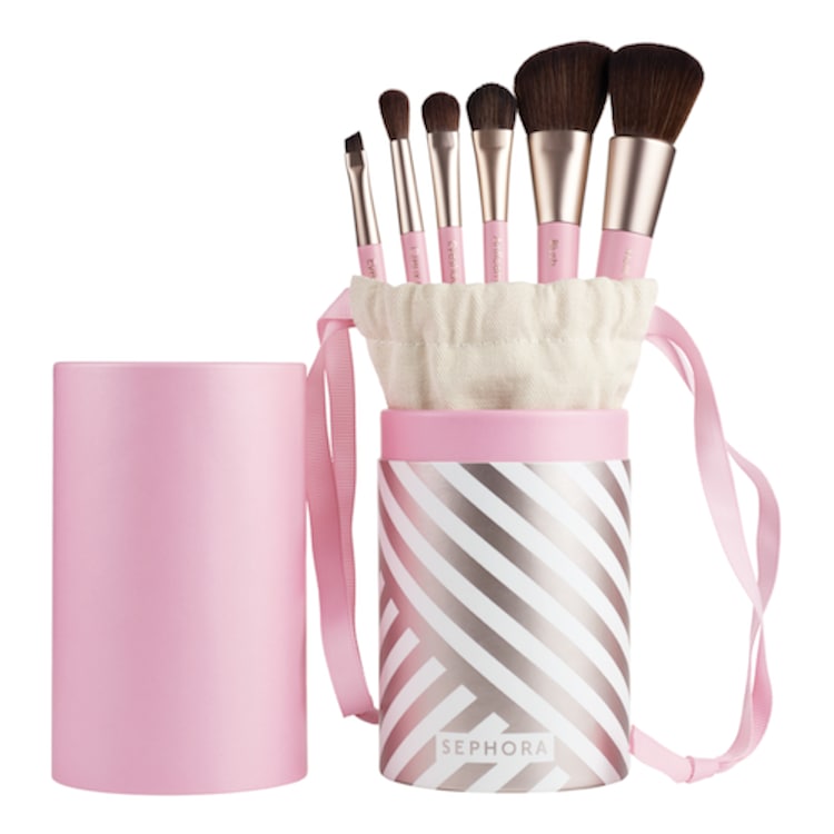 Set pinceaux initial - Set de 6 pinceaux maquillage yeux et visage