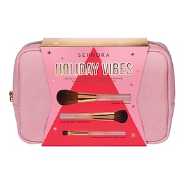 Holiday Vibes - Kit De 3 Mini Pinceaux Et Leur Trousse De Voyage