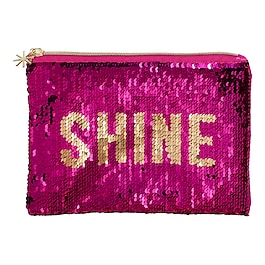 Holiday Vibes Sequin Makeup Bag - Travel makeup bag image