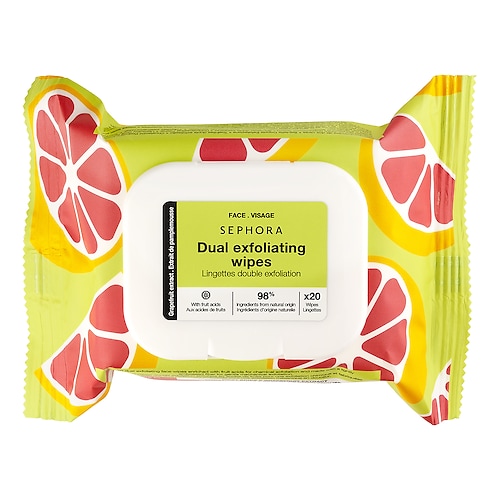 Sephora Collection - Dual Exfoliating Wipes Grapefruit Extract + Fruit Acids