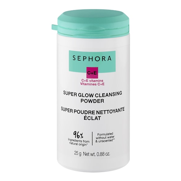 Super Glow Cleansing Powder - Vitamins C+E Face Cleanser, Sephora Collection