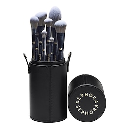 Set di 8 pennelli pro viso e occhi - 5 pennelli viso pro + 3 pennelli occhi pro