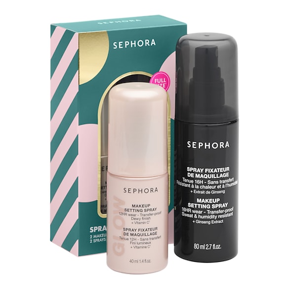 KIT DUO SPRAY ET FIXE - Dúo de sprays fijadores (satin & glow), Sephora Collection