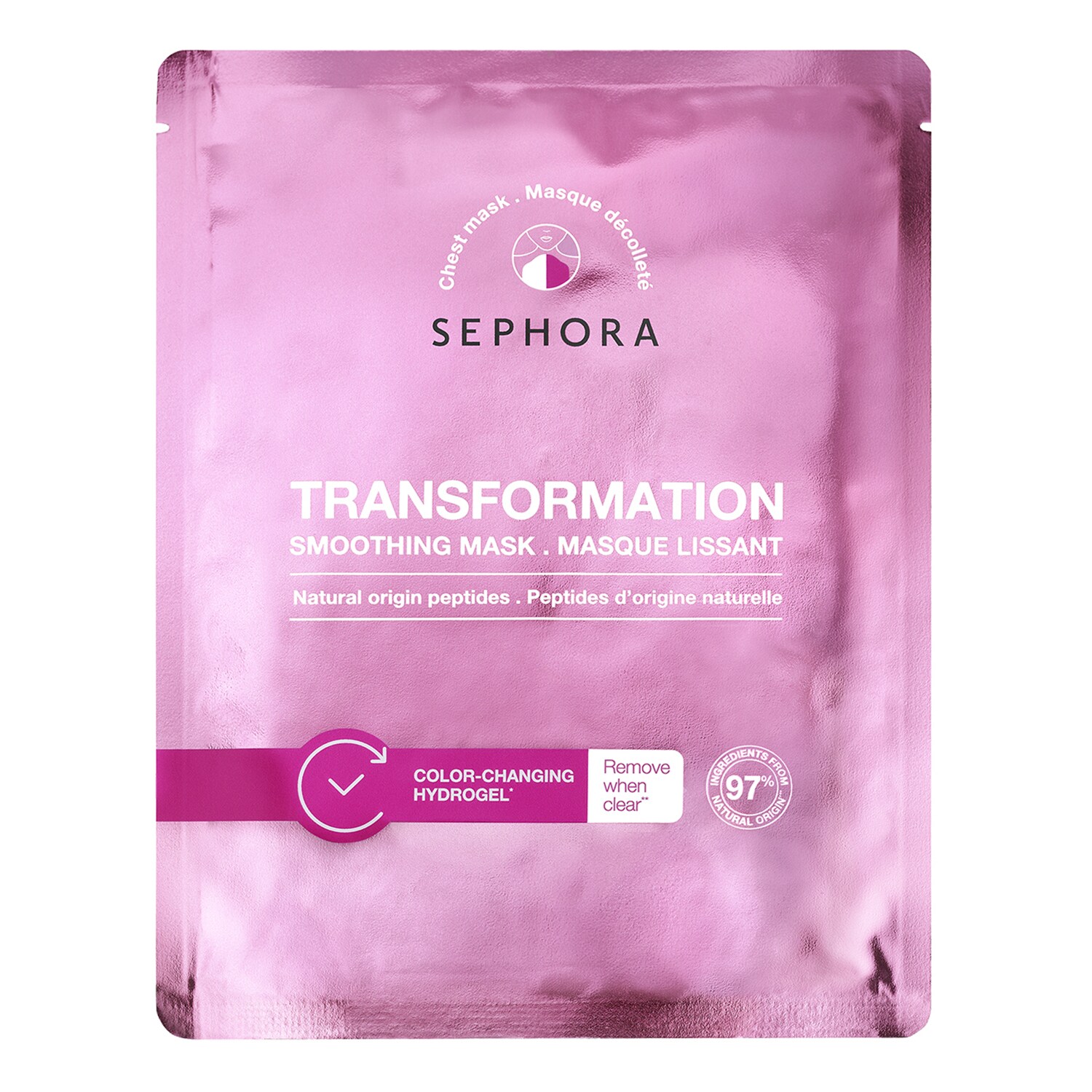SEPHORA COLLECTION - Masque à transformation – Hydrogelová vyhlazující maska na dekolt – Peptidy
