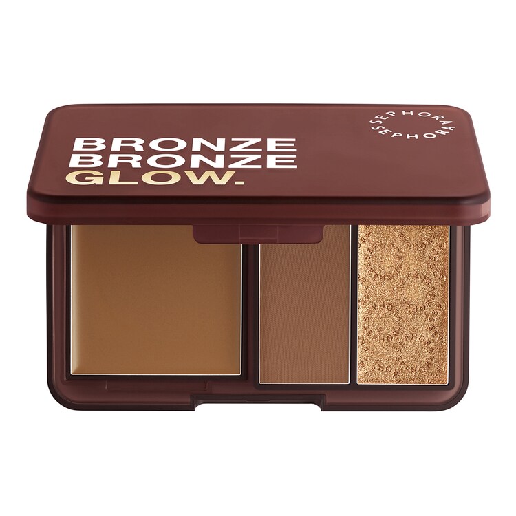 BRONZE BRONZE GLOW PALETTE - Trio di bronzer e highlighter multi texture