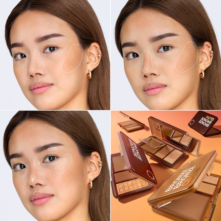 BRONZE BRONZE GLOW PALETTE - Trío de bronceadores e iluminadores multitextura