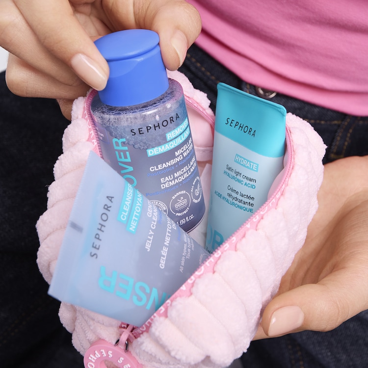 GETAWAY SET* - Estuche y trío de miniproductos esenciales para cuidar la piel