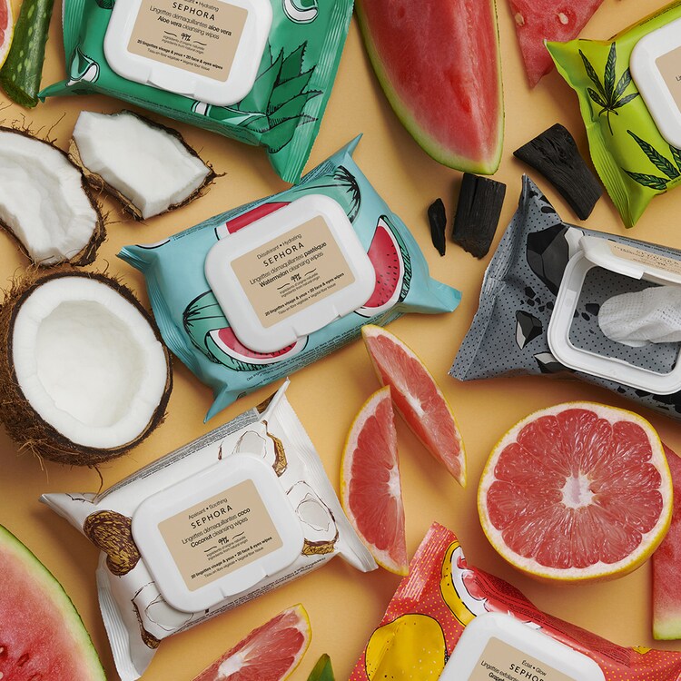 Lingettes démaquillantes et exfoliantes - Lingettes compostables