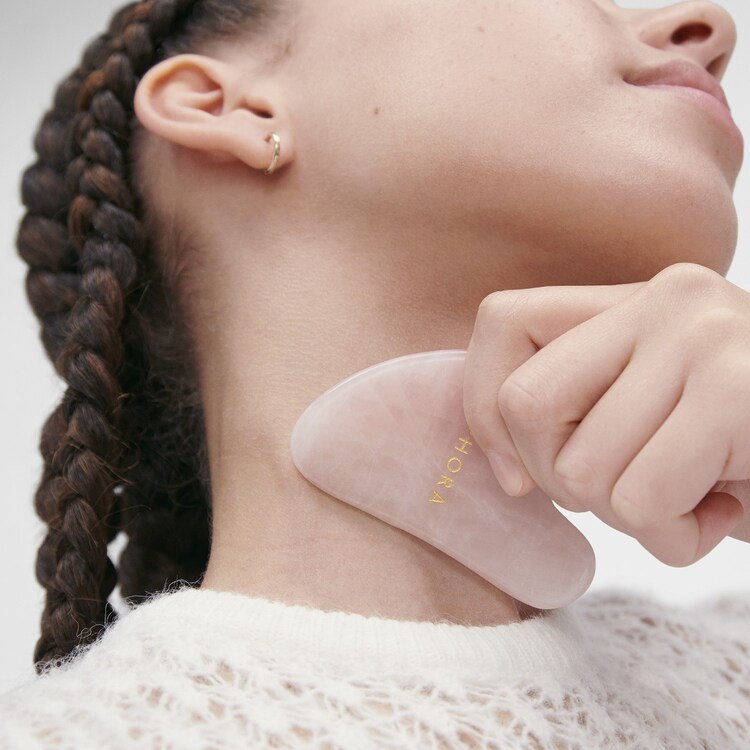 Gua Sha Quarzo Rosa - Rostro Y Cuello