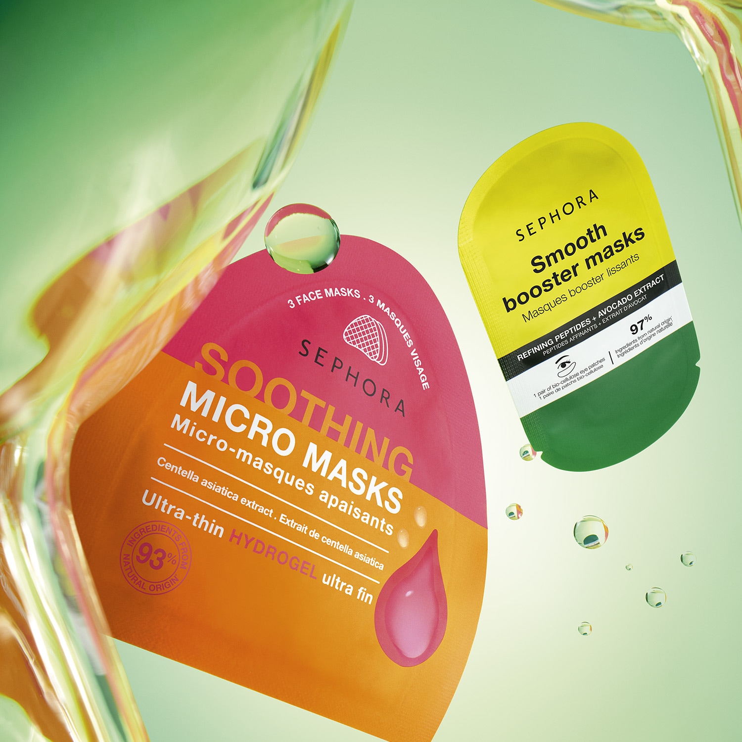 パック・フェイスマスク PH SENSITIVE POINT BOOSTER PAD 100 Pads Micro-masti - Masti din hidrogel ultra-fin | Sephora Collection