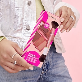 PERFECTLY BLUSHED SET - Παλέτα Blush Blush Blush & διπλό πινέλο για ζυγωματικά