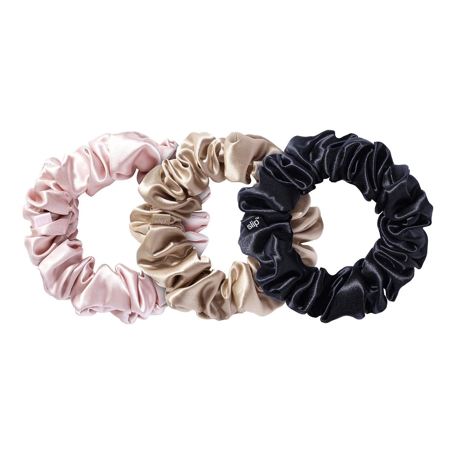 SLIP - Pure Silk Large Scrunchies – Sada hedvábných gumiček