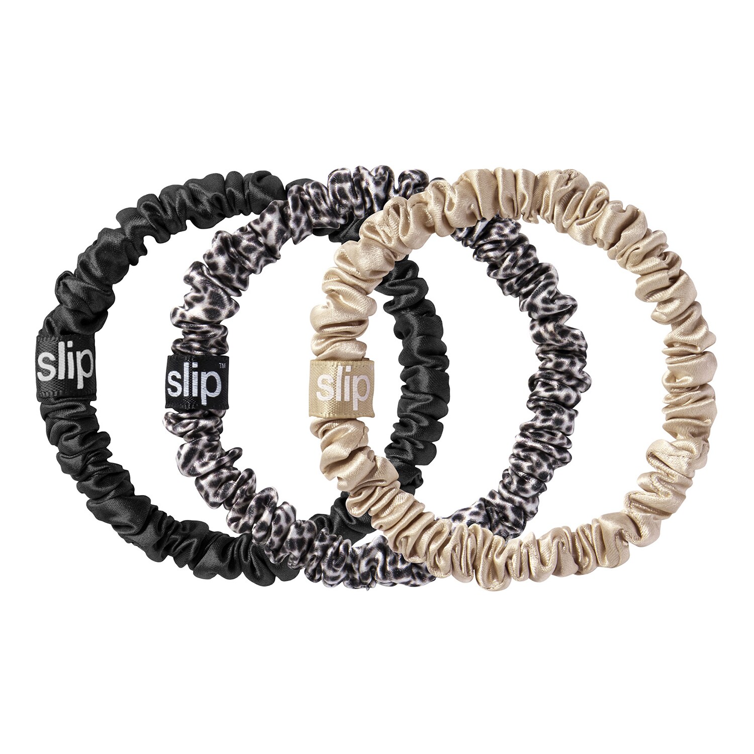 SLIP - Chouchous Fins Pure Soie - Úzké scrunchies gumičky