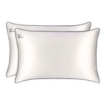 Slip - Set Di Federe Queen In Pura Seta - -pillowcase Duo Queen - Just Married - Donna