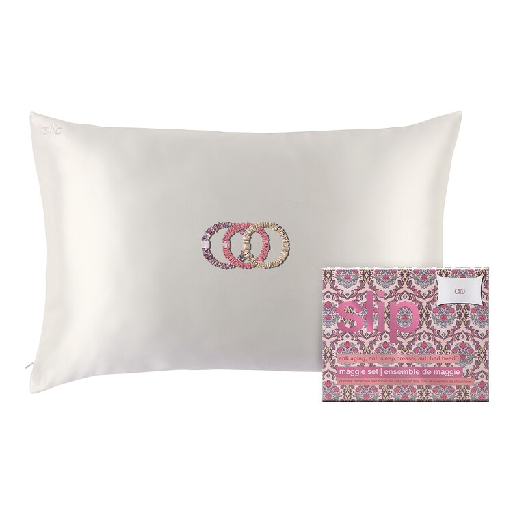 Maggie Set - Coffret Cadeau Taie en Soie Pure et Ensemble de Chouchous