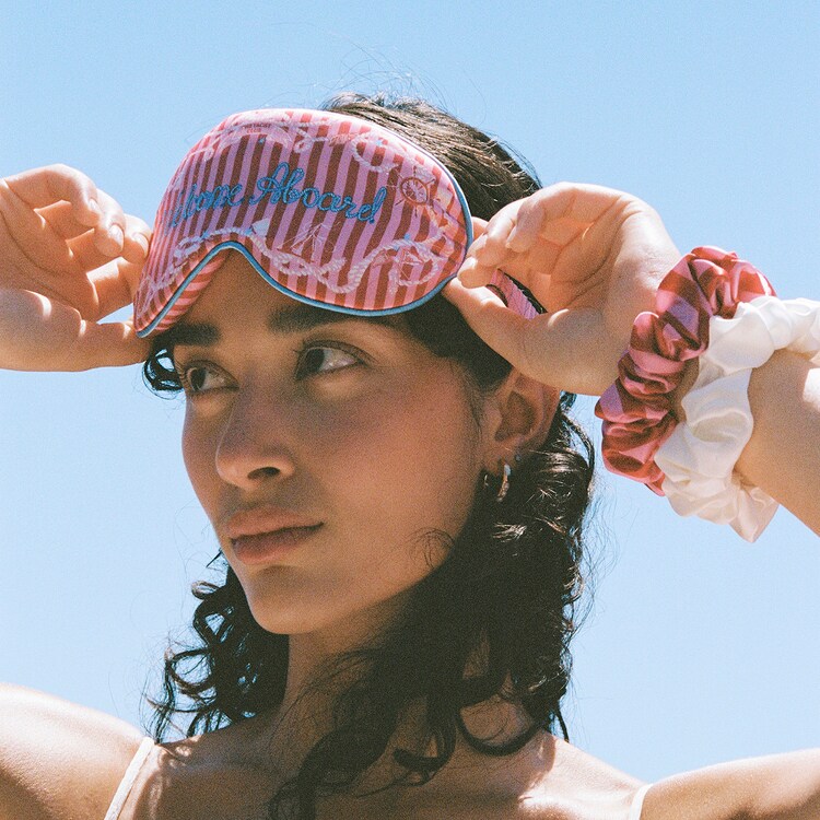 μάσκα ύπνου καθαρό μετάξι - περίγραμμα