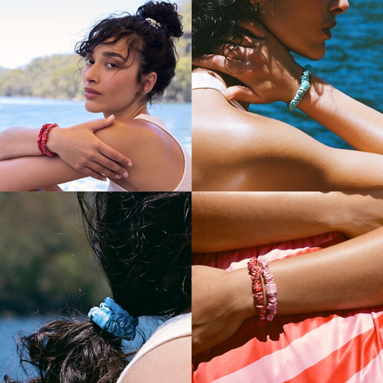 chouchous pure soie skinny avec une pochette offerte - 6 pièces